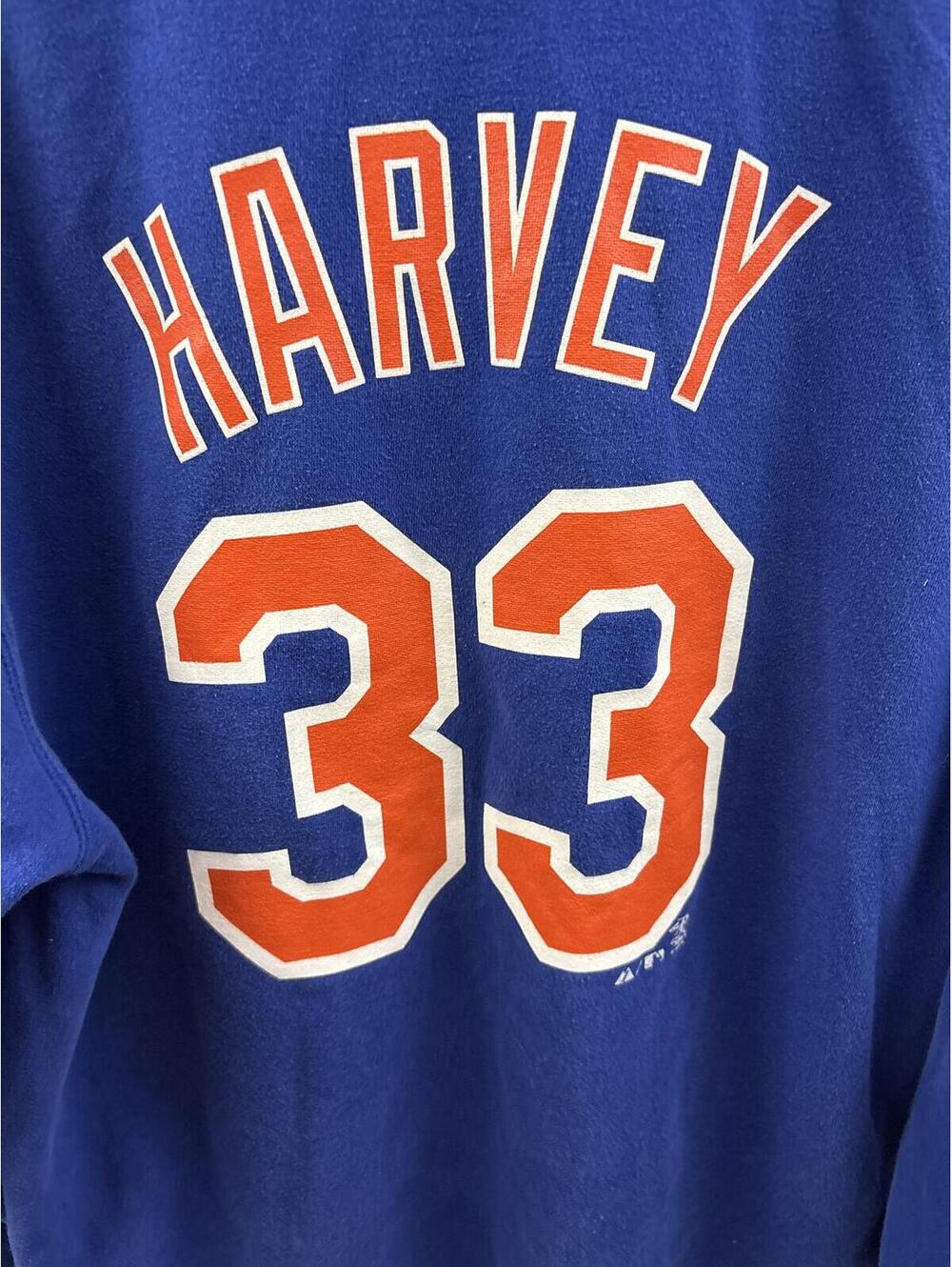 New York Mets Matt Harvey #33 Pullover Hoodie Sweatshirt Size Large Men’s MLB - Picture 6 of 6